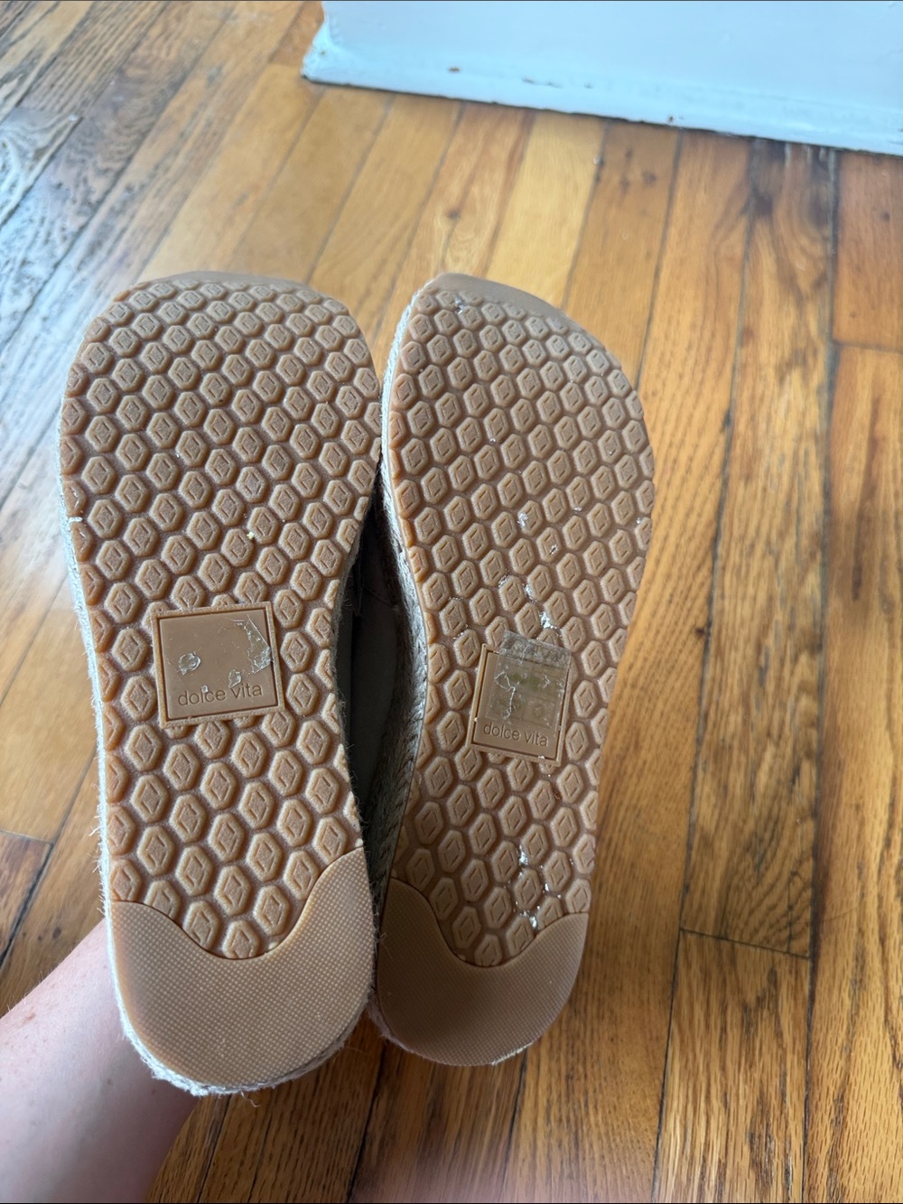 Dolce Vita Cream Suede Espadrille Platform Loafers 7.5 - Picture 8 of 8